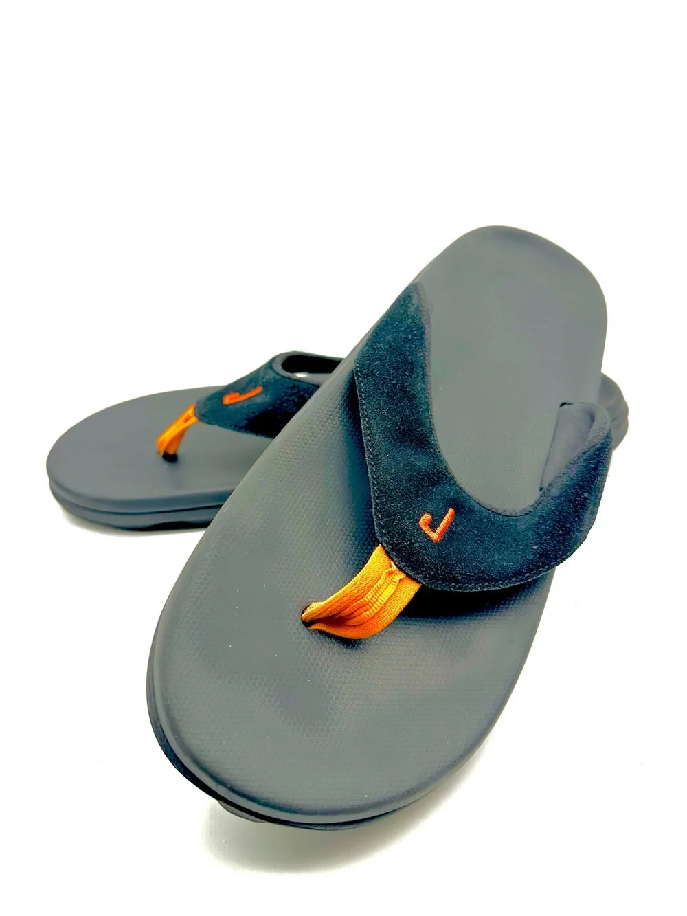 Jackwest Recovery Flip Flops Sandals Black Orange Size 12 Comfort Slides